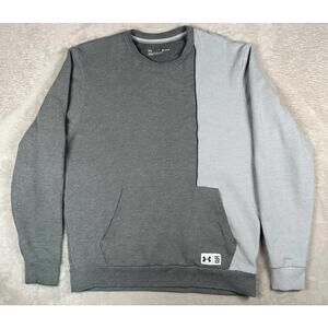 Under Armour Sweatshirt Mens Medium Loose Color Block Pullover Sweater Two Tone
